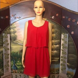 Sweet Storm Woman’s Red Lace MIDI Dress M NWOT
